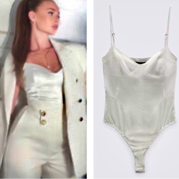 Zara Cream Satin Garment - Picture 1 of 9